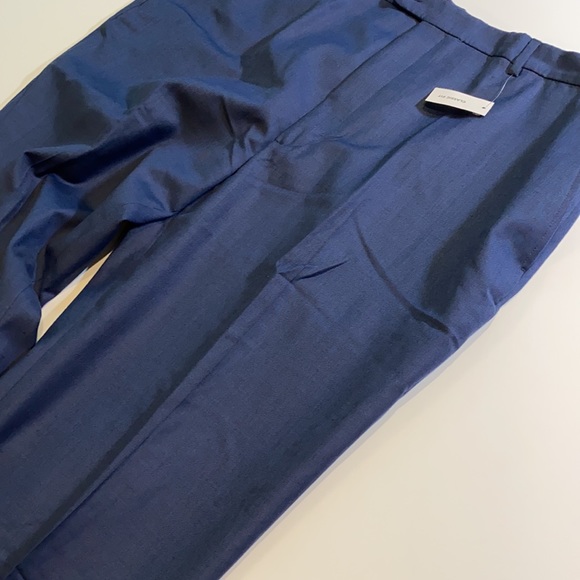Stafford SZ 44 x 32 Mid Blue Classic Fit Flat Front Trousers Dress Pants - Picture 10 of 12